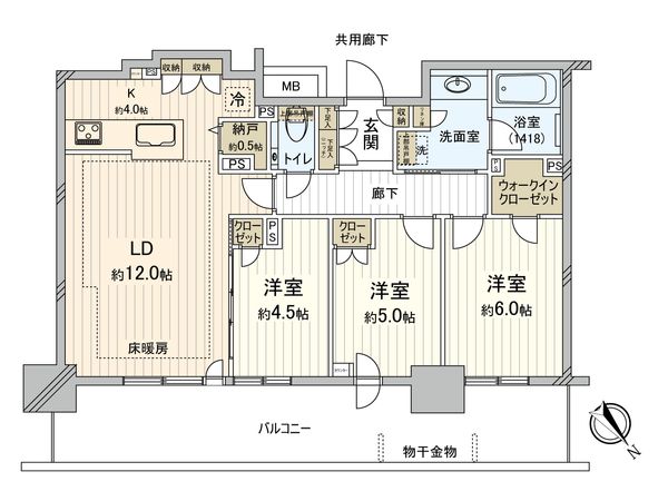 プラウドタワー平井 間取図(平面図) プラウドタワー平井 間取図(平面図)