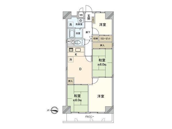 イトーピア東大島マンション 間取図(平面図) イトーピア東大島マンション 間取図(平面図)