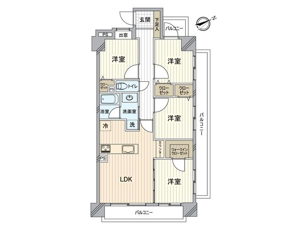 ライオンズガーデンシティ平井 間取図(平面図)