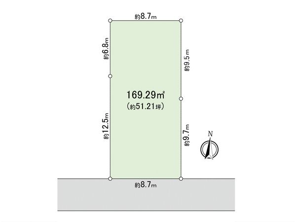 草加市稲荷4丁目 土地 区画図
