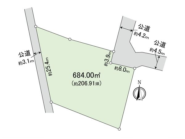 川口市大字安行領家 土地 区画図 川口市大字安行領家 土地 区画図
