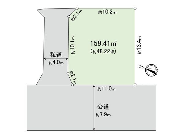 草加市稲荷5丁目 土地 区画図 草加市稲荷5丁目 土地 区画図