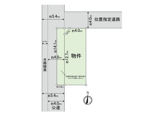 草加市氷川町 土地 区画図