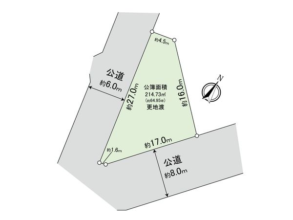 川口市榛松2丁目 土地 地型図