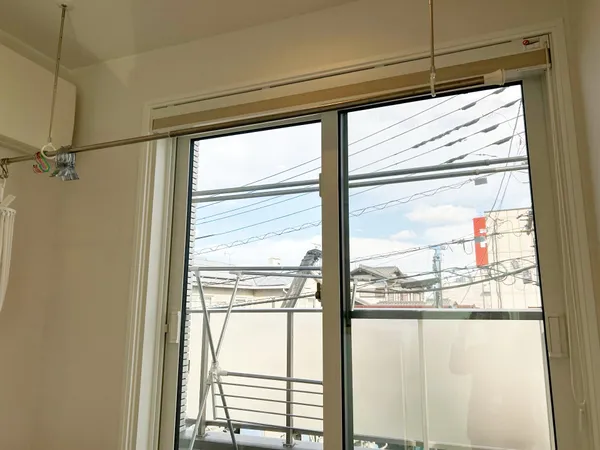 ２階廊下部分にある室内干し