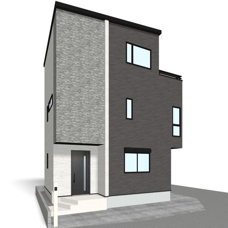 草加市谷塚仲町 新築戸建 外観パース図