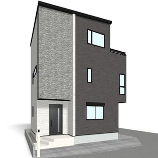 草加市谷塚仲町 新築戸建 外観パース図