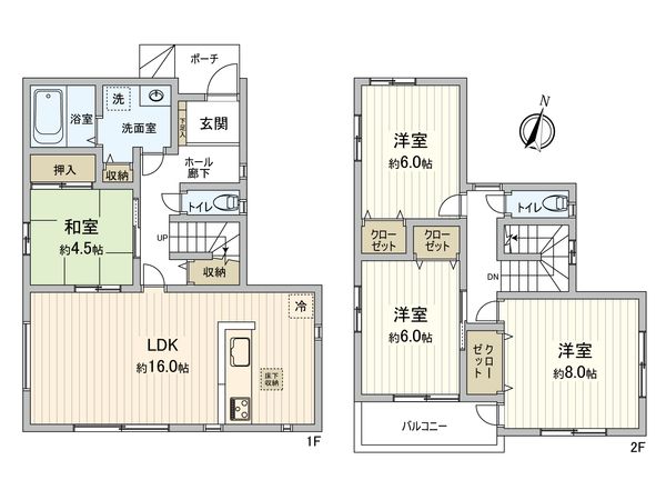 草加市八幡町 戸建 間取図(平面図) 草加市八幡町 戸建 間取図(平面図)