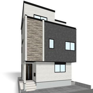 草加市八幡町 新築戸建 外観パース図