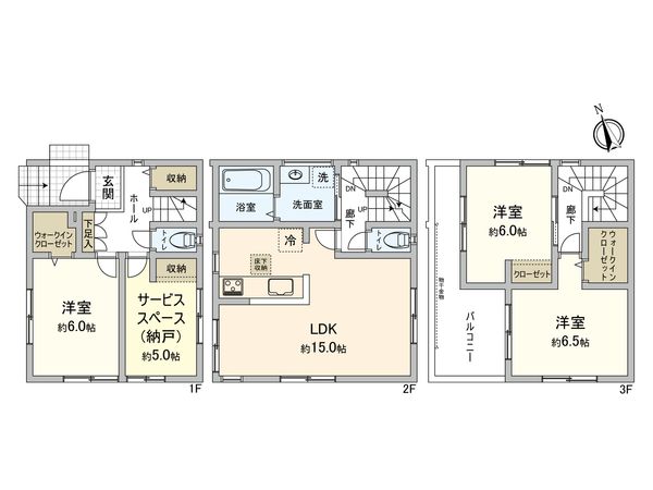 草加市八幡町 新築戸建 間取図(平面図) 草加市八幡町 新築戸建 間取図(平面図)