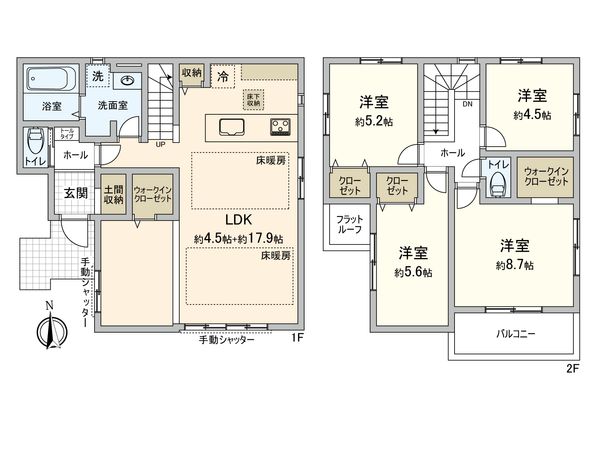 草加市西町 新築戸建 間取図(平面図) 草加市西町 新築戸建 間取図(平面図)