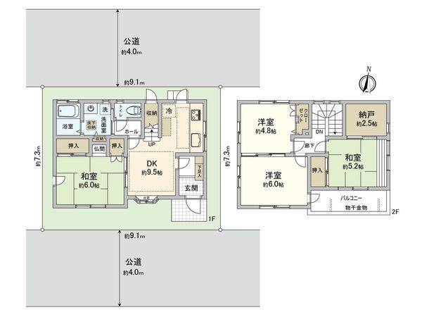 草加市氷川町 戸建 間取図(平面図) 草加市氷川町 戸建 間取図(平面図)