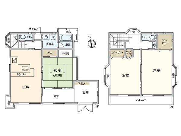 草加市松江3丁目 戸建 間取図(平面図)