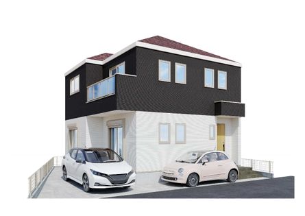 草加市谷塚町 新築戸建 外観パース図