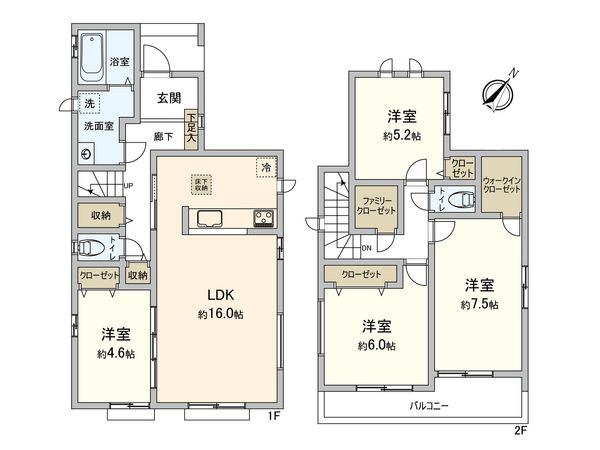 八潮市緑町3丁目 新築戸建 間取図(平面図)
