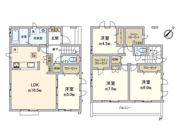 八潮市緑町3丁目 新築戸建 間取図(平面図)