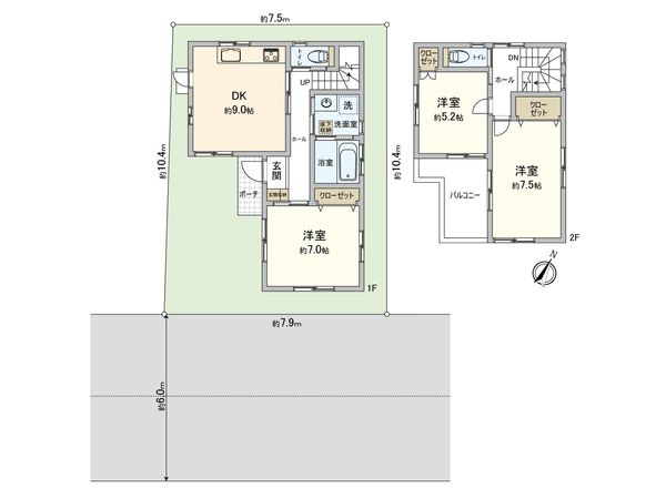 川口市大字榛松 戸建 間取図(平面図)