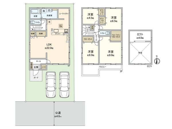 草加市氷川町 戸建 間取図(平面図) 草加市氷川町 戸建 間取図(平面図)