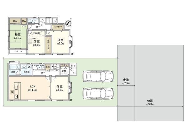 草加市青柳6丁目 戸建 間取図(平面図) 草加市青柳6丁目 戸建 間取図(平面図)