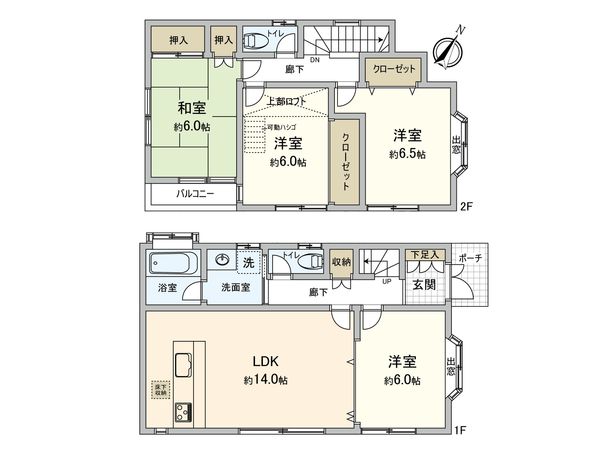 草加市青柳6丁目 戸建 間取図(平面図) 草加市青柳6丁目 戸建 間取図(平面図)