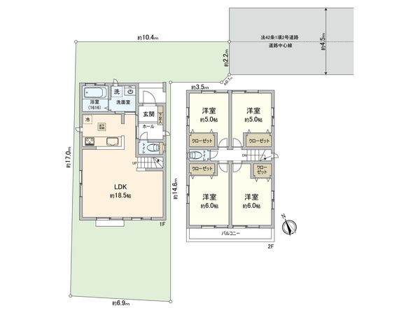 八潮市大字南川崎 戸建 間取図(平面図)