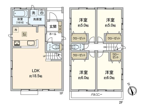 八潮市大字南川崎 戸建 間取図(平面図)