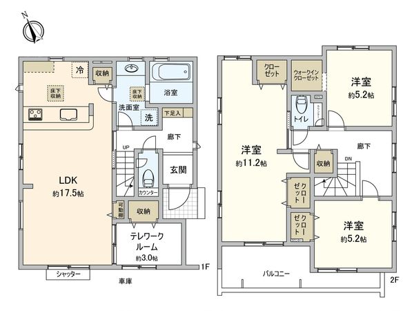 草加市新善町 新築戸建 間取図(平面図)