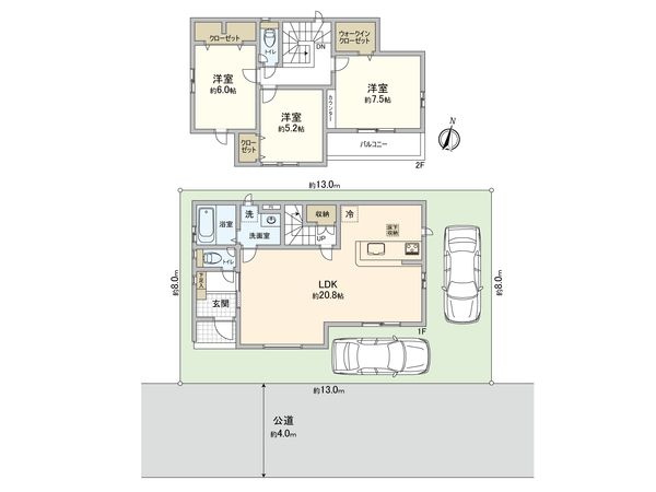 草加市清門1丁目 新築戸建 間取図