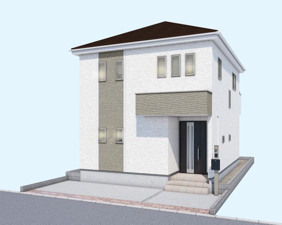 草加市青柳5丁目 新築戸建 外観パース図