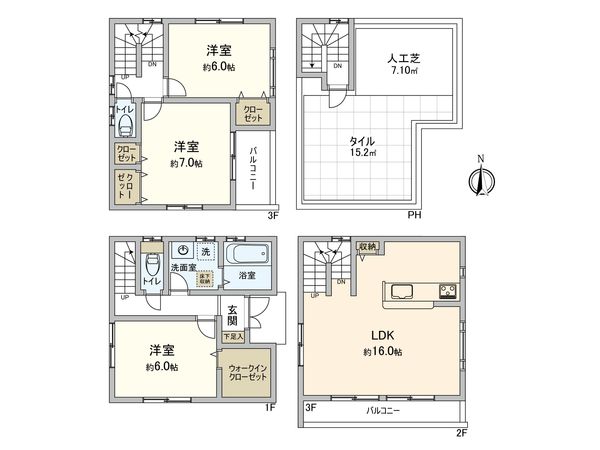 草加市八幡町 新築戸建 間取図(平面図)