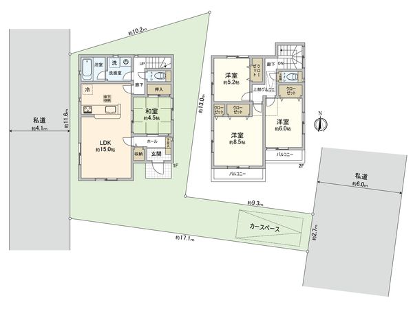 川口市大字安行原 戸建 間取図(平面図) 川口市大字安行原 戸建 間取図(平面図)