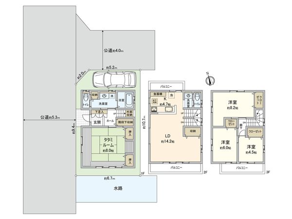 草加市八幡町 戸建 間取図(平面図)