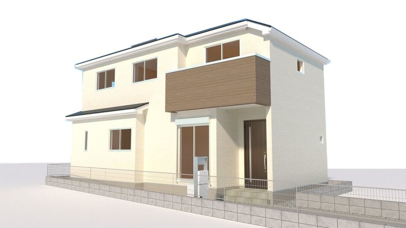 三郷市彦沢1丁目 新築戸建 外観パース図 三郷市彦沢1丁目 新築戸建 外観パース図