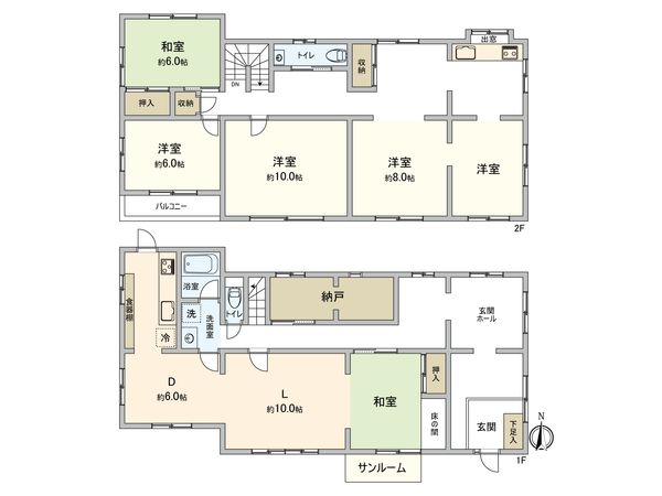 草加市谷塚1丁目 戸建 間取図(平面図) 草加市谷塚1丁目 戸建 間取図(平面図)