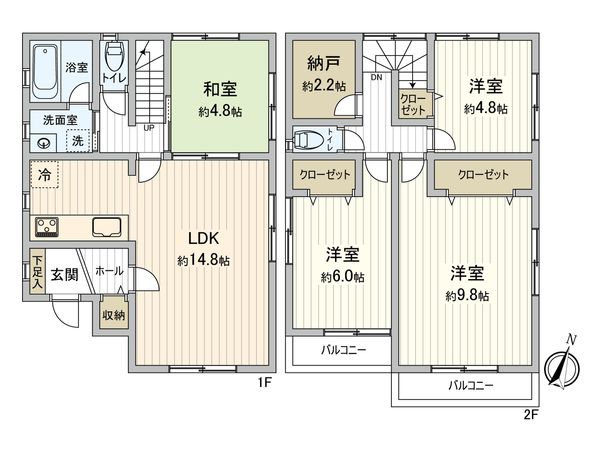 草加市柳島町 戸建 間取図(平面図) 間取図(平面図)