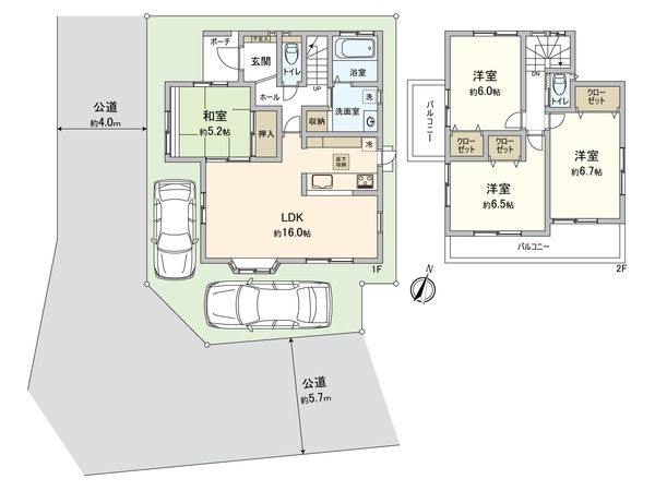 草加市瀬崎5丁目 戸建 間取図(平面図)