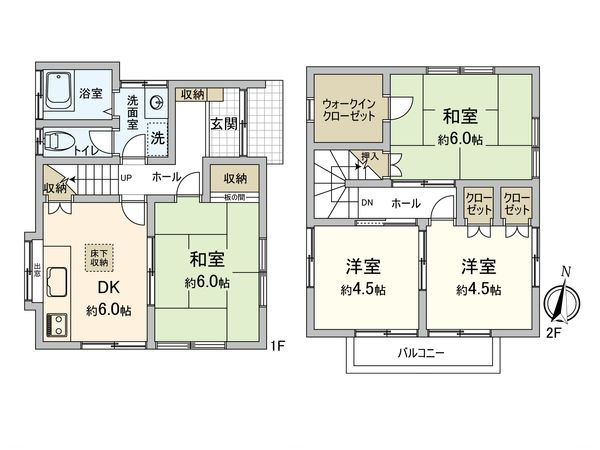 草加市八幡町 戸建 間取図(平面図) 間取図(平面図)
