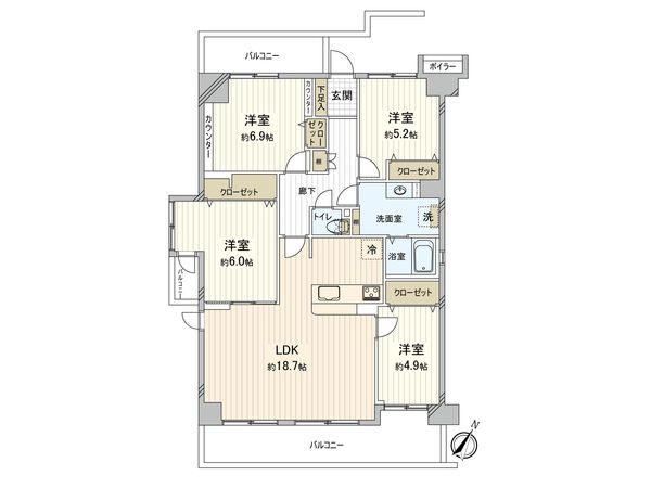 メイツ草加 間取図(平面図) 間取図(平面図)