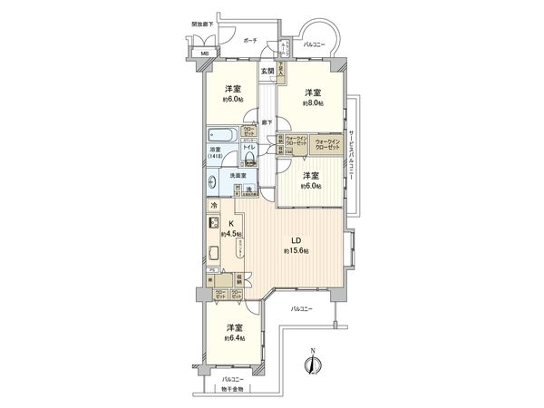 ルネ・マザーズシティ南棟 間取図(平面図)