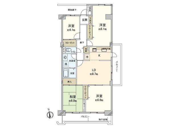 水元公園ハイツ 間取図(平面図) 間取図(平面図)