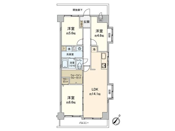 ヴェラハイツ草加松原 間取図(平面図) 間取図(平面図)