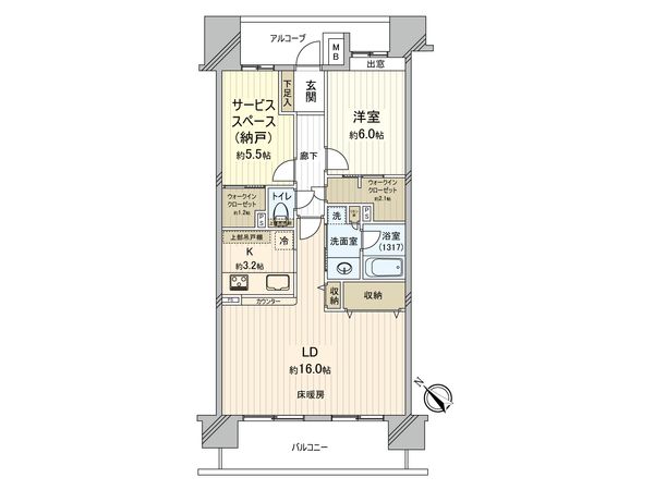 マックスタワーTX-2 間取図(平面図)