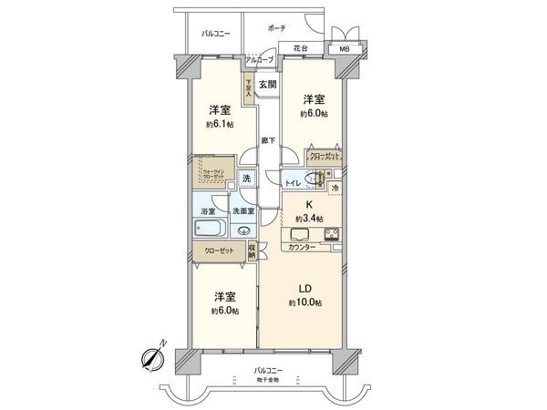 ルミナス八潮参番館 間取図(平面図) 間取図(平面図)
