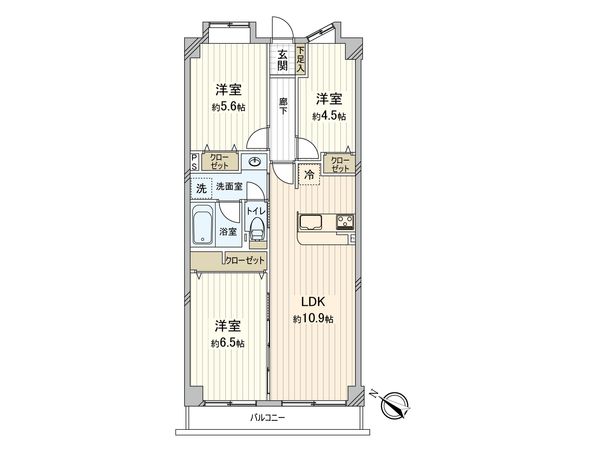 草加松原プリンスハイツ 間取図(平面図) 間取図(平面図)