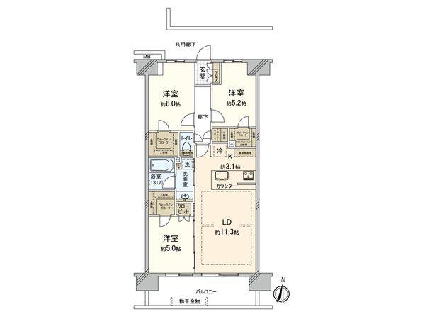 サンクレイドル草加Ⅲ 間取図(平面図) サンクレイドル草加Ⅲ 間取図(平面図)