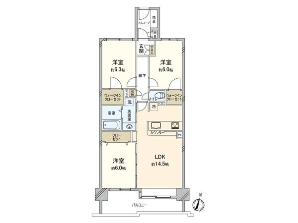 ライフピア草加グランドステージ 間取図(平面図) ライフピア草加グランドステージ 間取図(平面図)