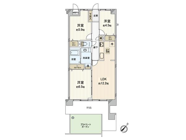 ジェム草加ガーデニア 間取図(平面図)