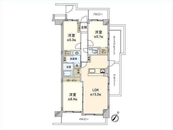 ベルシャトゥ谷塚 間取図(平面図)
