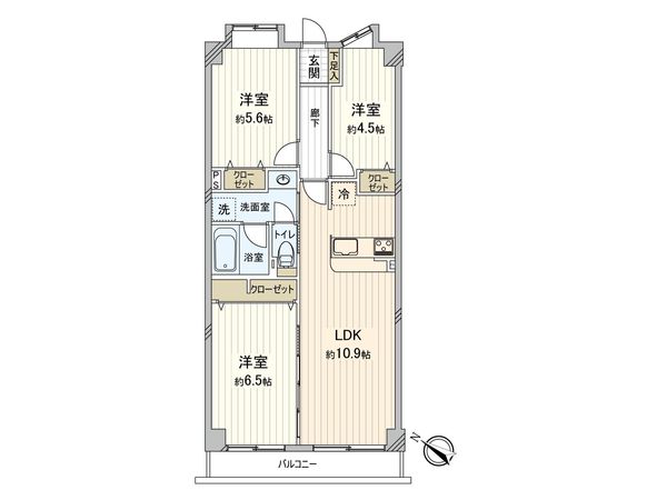 草加松原プリンスハイツ 間取図(平面図) 間取図(平面図)