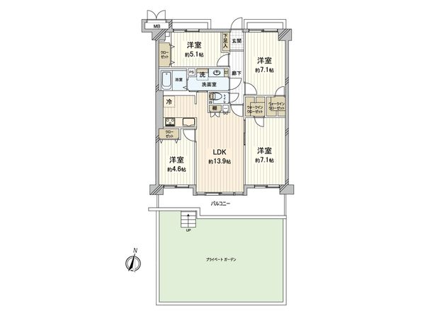 ルネ草加松原 間取図(平面図) 間取図(平面図)